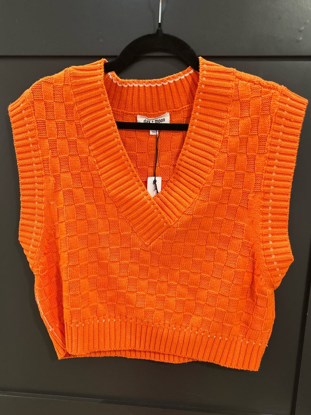 Bay & Moon Orange V-Neck Sweater Vest